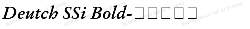 Deutch SSi Bold字体转换
